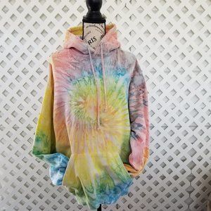 Exist Pastel Tie Dye Hoodie Sweatshirt Large